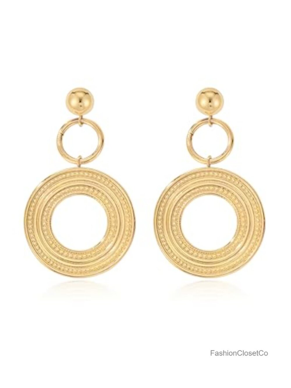 Gold Dangle Drop Earrings Boho French Wire Women's Jewelry